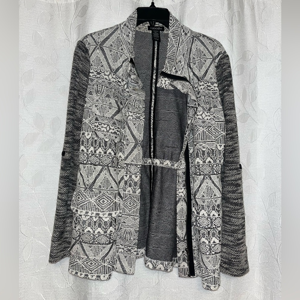 Lightweight two tone print jacket